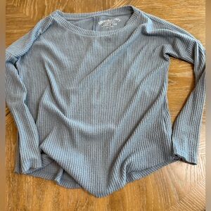 Aeropostale seriously soft waffle tee Slate blue Long Sleeve Tee